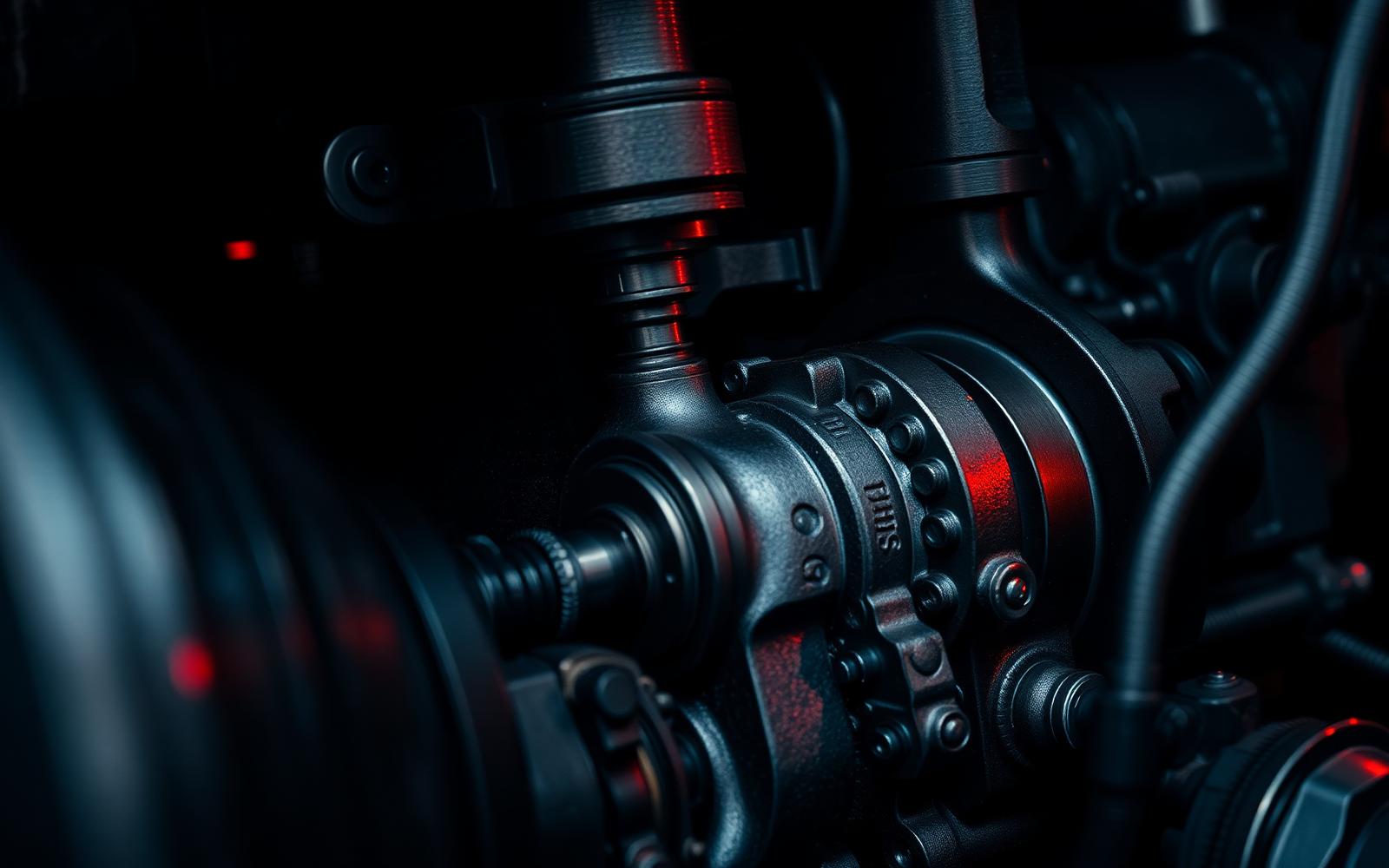 Technical close-up of automotive components
